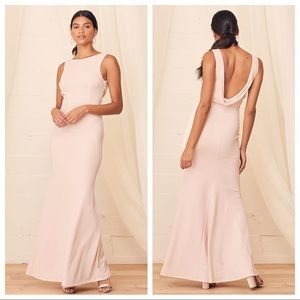 Lulu’s Call My Name Maxi Dress Blush Pink S